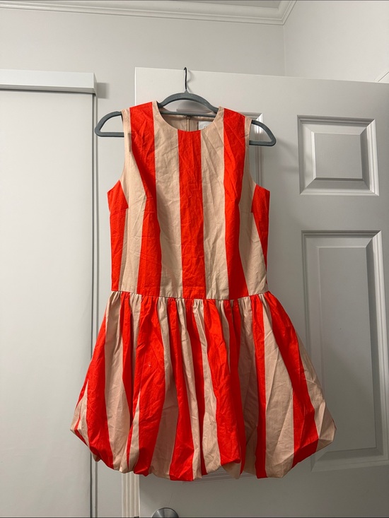 Anthropologie Dresses & Skirts - Mare Mare Red and Cream Striped Drop-Waist Dress